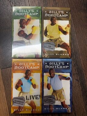 NEW - Billy Blanks - "Billyʻs Boot Camp": Set of 4 VHS Tapes